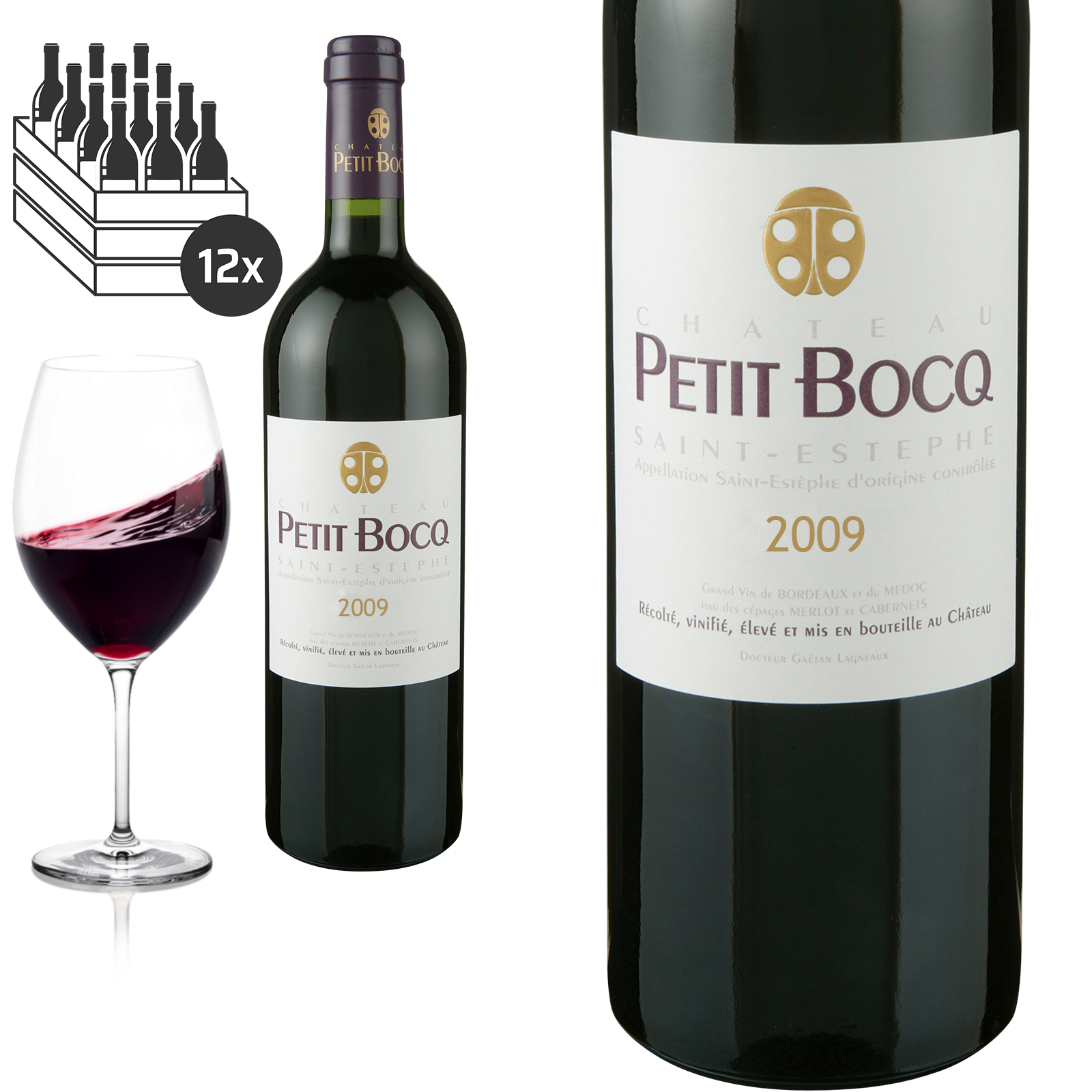 2009 Saint-Estèphe Cru Bourgeois Supérieur von Château Petit Bocq - Rotwein