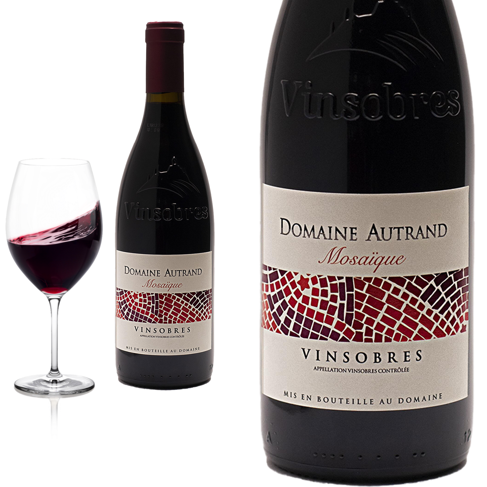 2022 Vinsobres MOSAIQUE Cru des Côtes du Rhône von Domaine Autrand - Rotwein