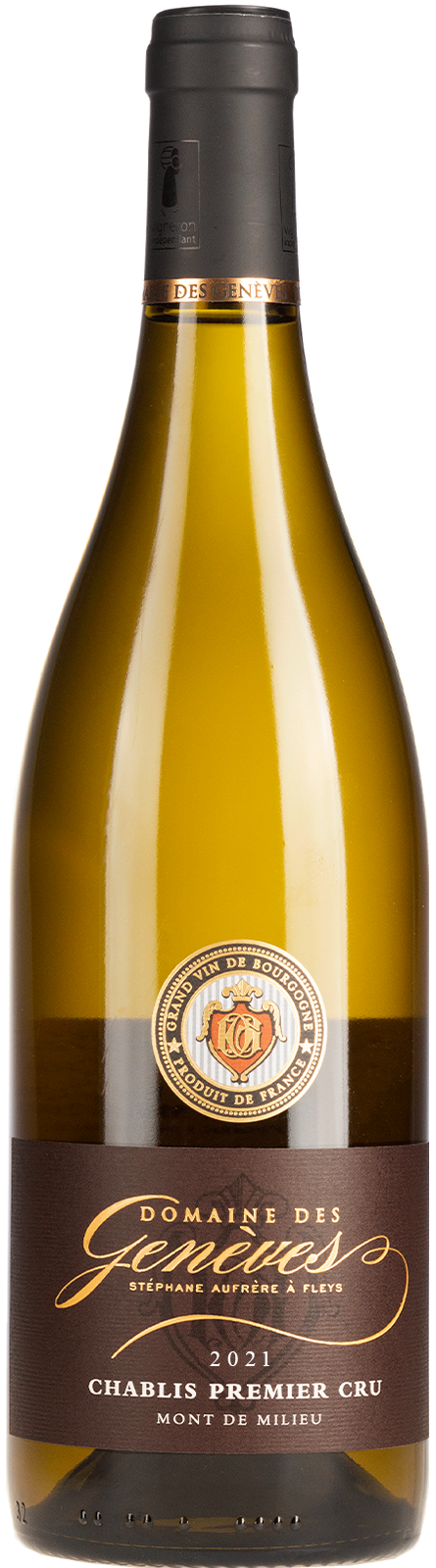 2021 Chablis Premier Cru les Mont de Milieu Domaine des Geneves - Weißwein