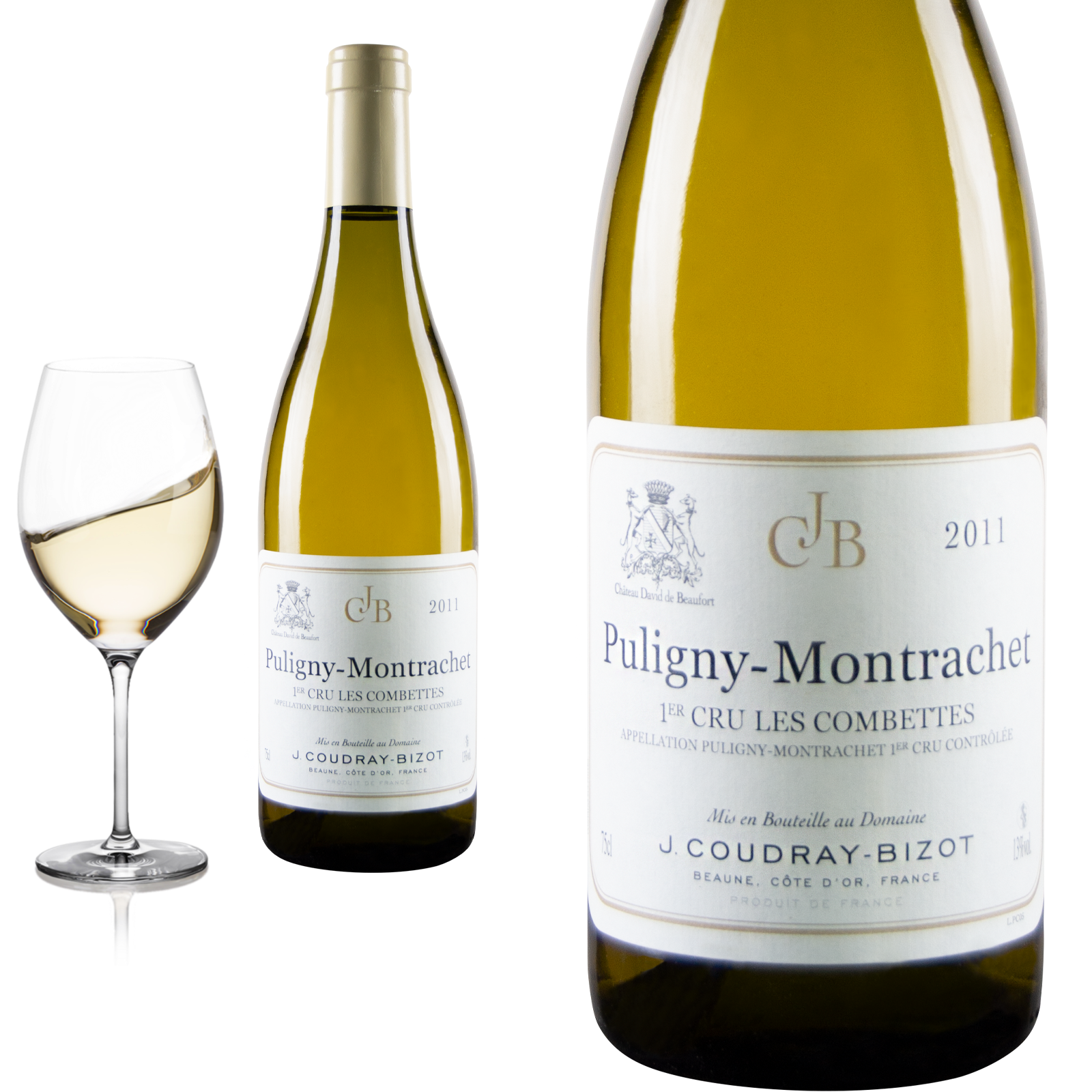 2011 Puligny Montrachet 1er Cru Les Combettes von J.Coudray-Bizot Château de Beaufort - Weißwein