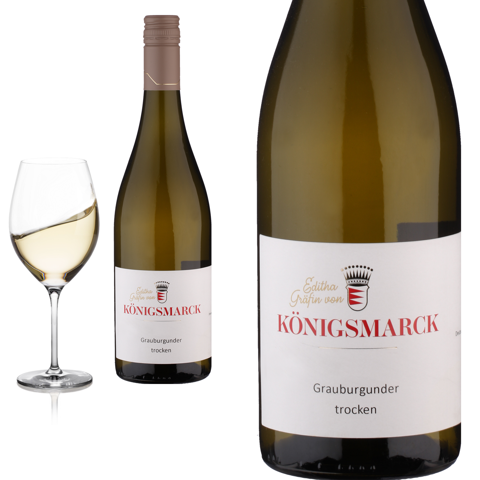 2024 Grauburgunder Pfalz trocken von Editha Gräfin von Königsmarck - Weißwein