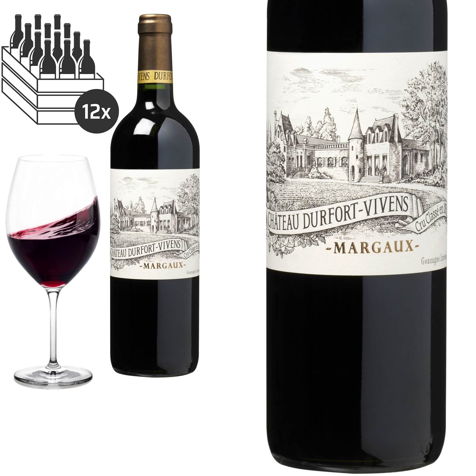 2016 Margaux Grand Cru Classé von Château Durfort-Vivens - Rotwein