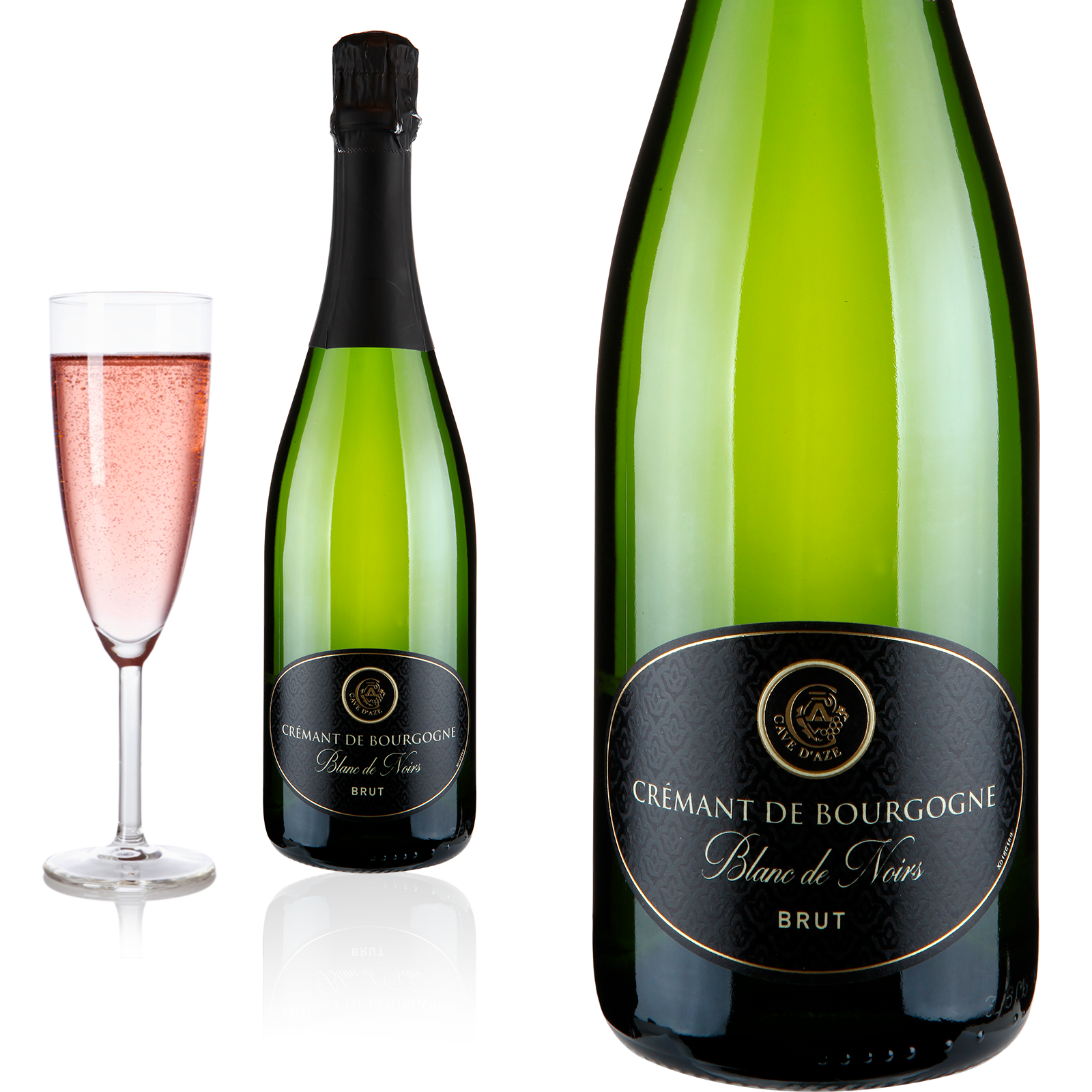 Crémant de Bourgogne, Blanc de Noir - Rosé  trocken von Cave D'Azé