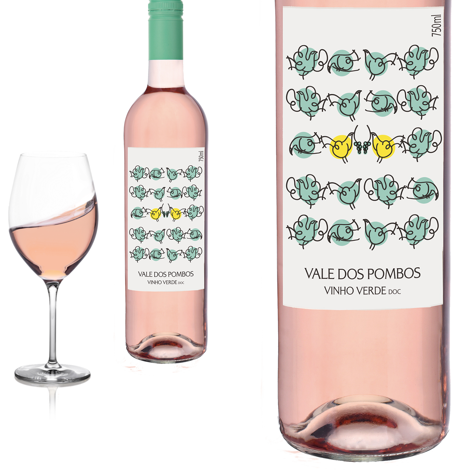 2022 Vinho Verde Rosado Vale dos Pombos von Quinta da Lixa - Roséwein