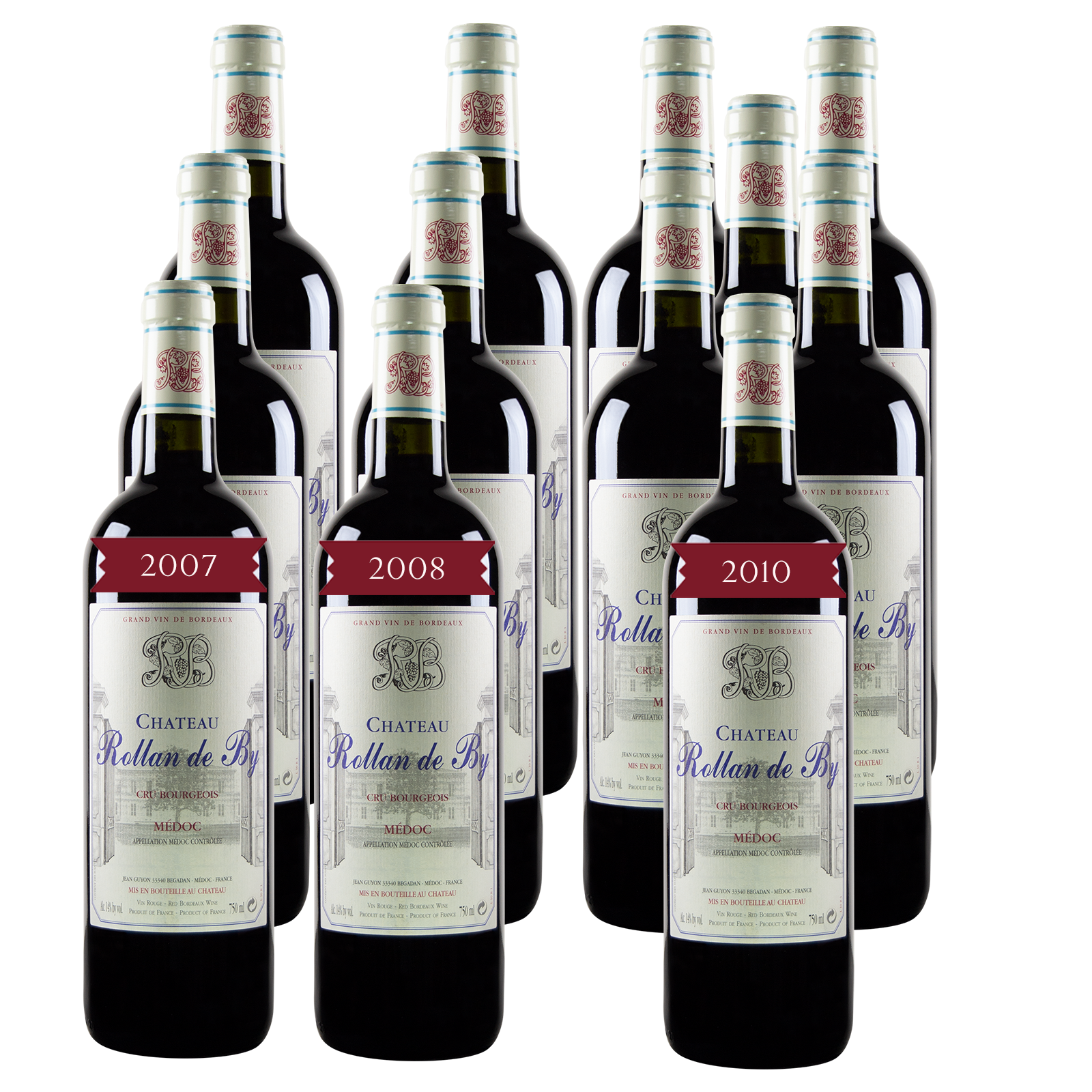 12 Flaschen Jahrgangspaket Rollan de By - Rotwein