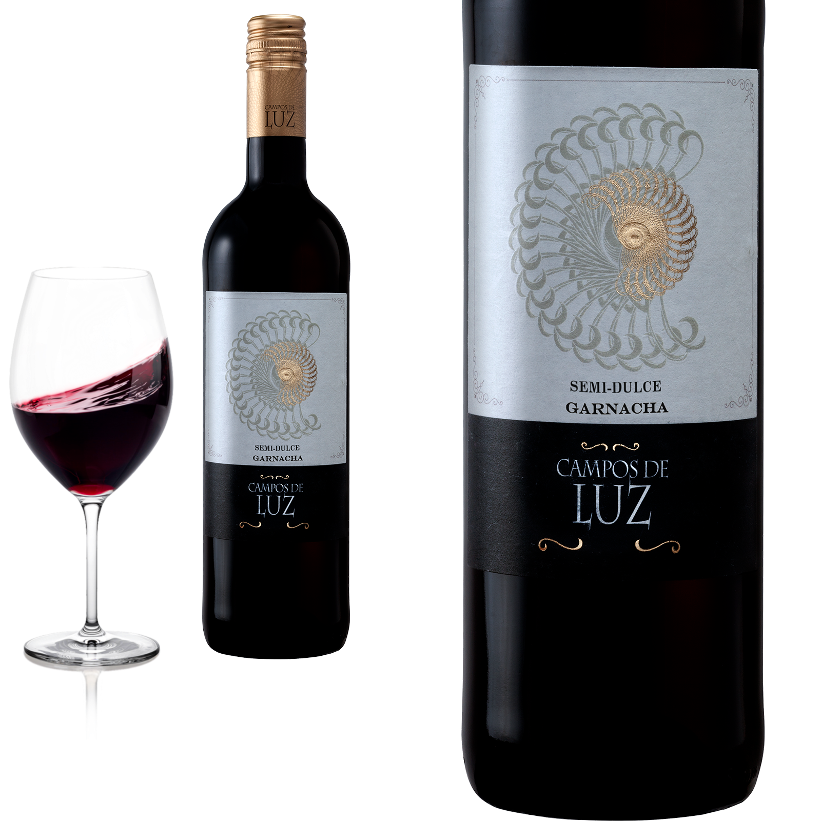 2020 Garnacha Semi Dulce Carinena von Campos de Luz - Rotwein