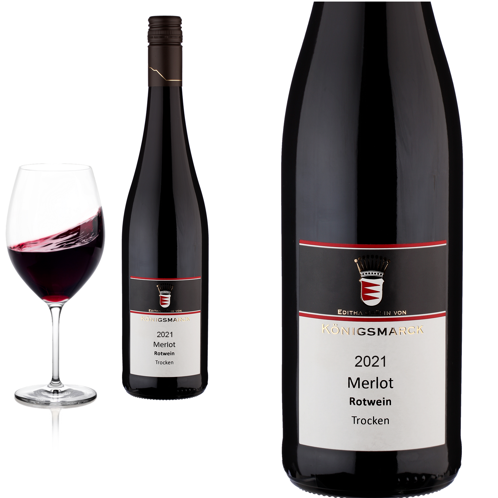 2021 MERLOT Pfalz  trocken von Editha Gräfin von Königsmarck - Rotwein